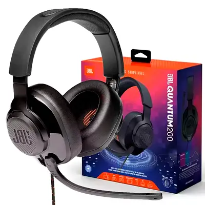 JBL Quantum 200 Wired Over-Ear Gaming Headset - Black