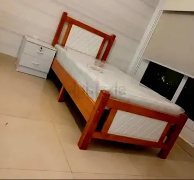 Brand new Single size Solid wood bed frame with Mattress Available