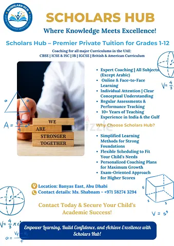 Scholars Hub – Expert Private Tuition for Grades 1-12!
