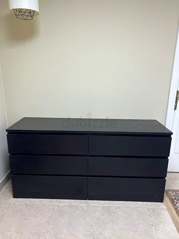 IKEA MALM 6-drawer chest - black-brown, 160x78x48 cm (excellent condition)