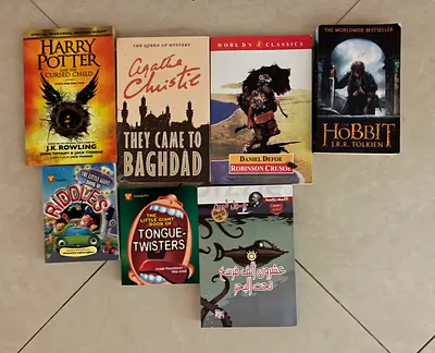 Bundle of 8 Mixed Books – Fiction classics, childrens books and language fun