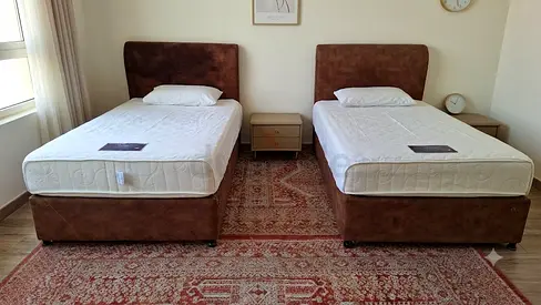 Contemporary Bedroom Bed – 120 × 200 cm Modern 120 × 200 cm upholstered bed with a durable frame an