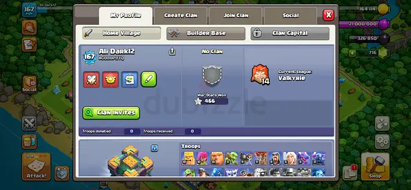 Clash of Clans account - Town Hall 14, strong troops, active player