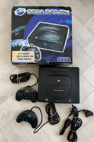Sega Saturn Console with Original Box  Two Controllers – ideal for collectors