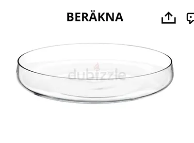 IKEA BERÄKNA Clear glass plant saucer - 8 pieces available