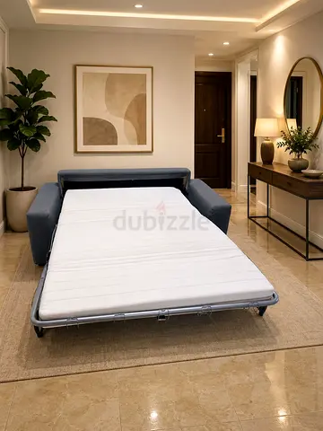 Gray Ikea sofa bed with pull-out mattress - good condition