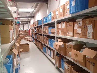 Metal racks, multiple levels