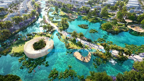 BEACH FRONT VILLA RESORT LIVING GREEN COMMUNITY INVEST IN4/5BR VILLA DAMAC LAGOONS