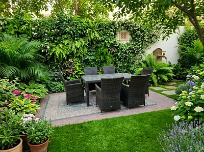 Modern 6-Seater Outdoor Dining Set Upgrade your outdoor space with this stylish 6-seater rattan din