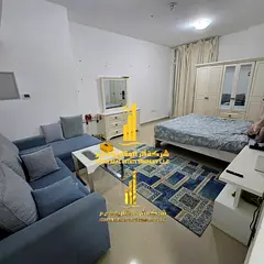 Luxurious, fully furnished studio with a separate kitchen and open balcony ✨ Ajman, Al Rashidiya 2