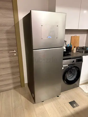 Stainless steel refrigerator - good condition, double door