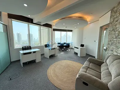 Fully Furnished Office with City View | Damac Executive Heights, Barsha Heights (Tecom)