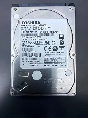 Toshiba 2.5 1TB SATA Laptop Hard Drive - Good Working Condition