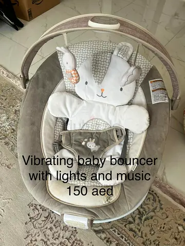 Ingenuity Vibrating Baby Bouncer with Lights and Music