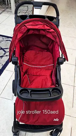 Joie baby stroller - good condition, deep red (AED 150)