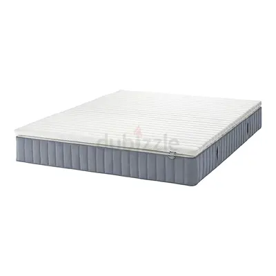 Comfortable IKEA King Size Mattress with Grey Sides | Model name: VALEVÅG