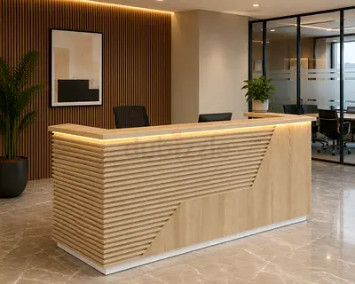 Lina Medium Reception Desk Dubai | Modern Reception Counter UAE