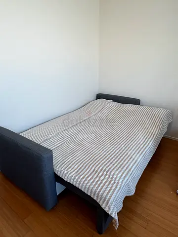 Grey Sofa Bed with Pull-out Mattress