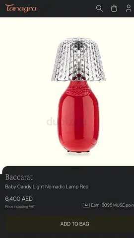 Red Baccarat Baby Candy Table Lamp (Nomadic Light) - Decorative Accent Lamp