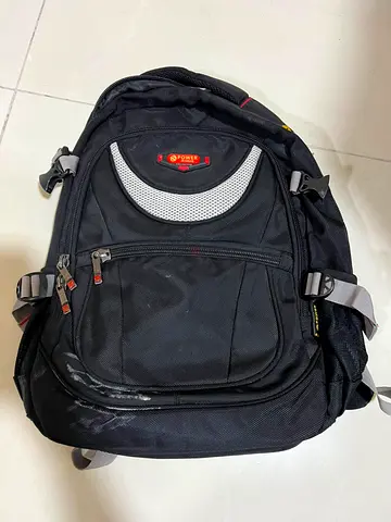 Used black Power backpack - roomy laptop/daypack