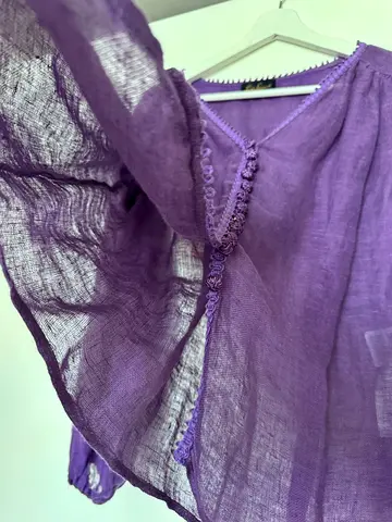 Luisa Spagnoli is a premium Italian fashion brand. Purple Linen Blouse