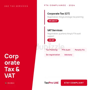Corporate Tax  VAT Registration Services in Dubai – FTA Registered Agents