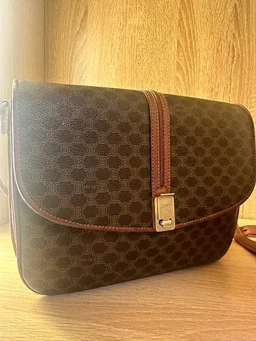 Celine Vintage Macadam Crossbody – Triomphe Monogram, Authentic | Sanaaz Luxury