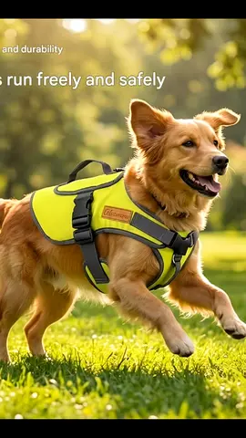 High-visibility reflective dog harness (small/large) - lightly used