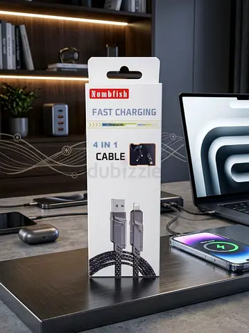 Numbfish 4-in-1 Fast Charging Braided Cable (USB-A to Multi-tip)