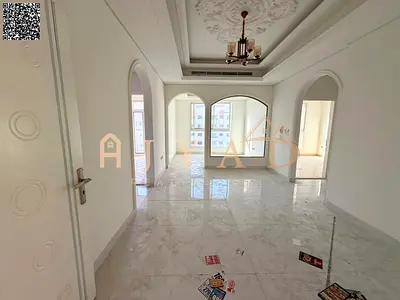 شقة غرفتين وصالة ايجار سنوي بالمويهات3 - جيم ومسبح - شهر مجاني - خزائن بالحائط - مكيف مركزي - بلكون - تسهيلات بالدفع - موقع مميز سهل لمخرج دبي .