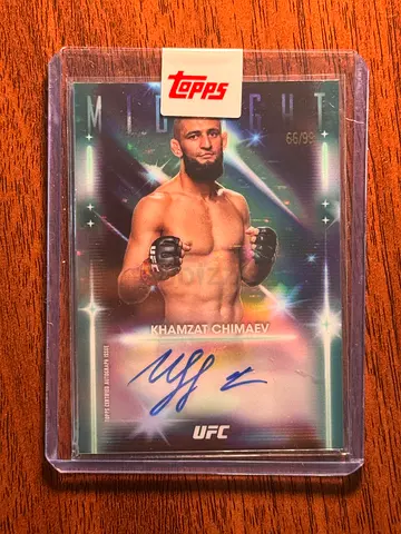Topps UFC Glimmer Graphs Autograph Card — Khamzat Chimaev (2026)