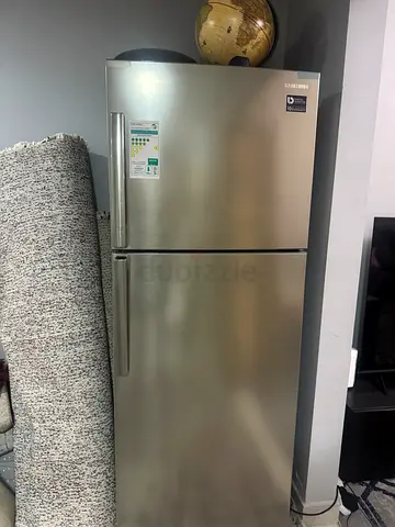 Stainless Steel Double Door Refrigerator - Good Condition
