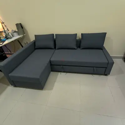 Ikea L Shape Sofa cum bed with big storage in L