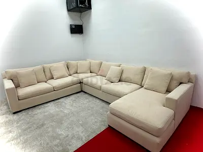 Perfect condition cratebarrel Ushape sofa