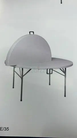 Round Folding Banquet Table (Half Foldable) - Portable Event Table