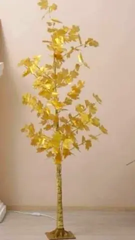 Decorative Gold Artificial Tree Floor Lamp