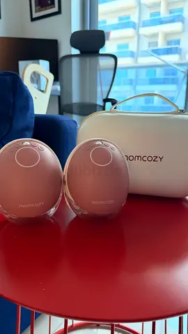 Momcozy Double Wearable Electric Breast Pumps with Carry Case - Rose Gold