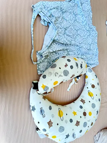 Breastfeeding / Nursing Pillow with Cover - Lightly Used