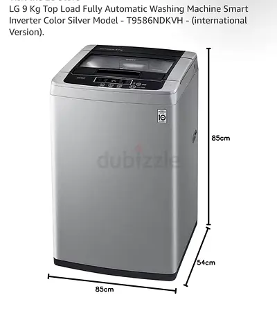 LG 9kg Smart Top Load Fully Automatic Washing Machine - Silver