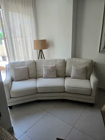 Curved 3 seater sofa
