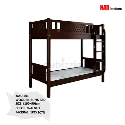 Brand New Wood Banker Bed Frame Very strong Quality 90 by 190cm Walnut Colour