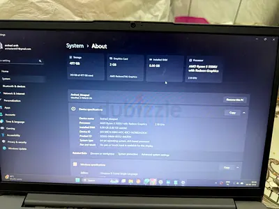 Lenevo 15.6 Laptop - AMD Ryzen 5, 8GB RAM, 512GB SSD, Radeon Graphics