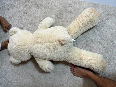 Large Cream Plush Teddy Bear