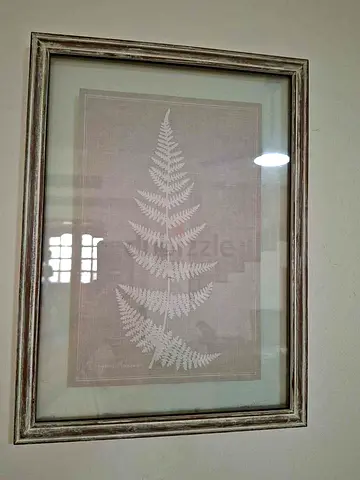 2 grey leaf frames