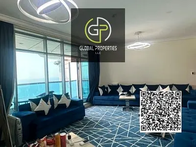 شقة غرفتين وصالة للبيع بالتقسيط،إطلاله رائعة علي البحر والمدينه في أبراج الريزيدنس تاور