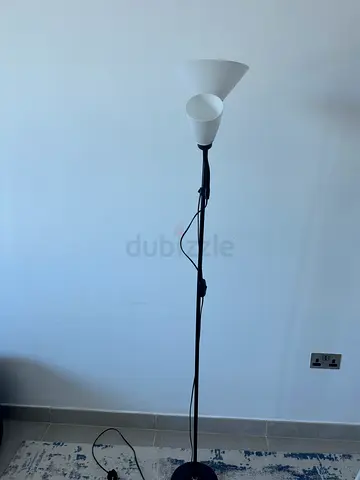 Simple white floor lamp - standing reading lamp, good condition.