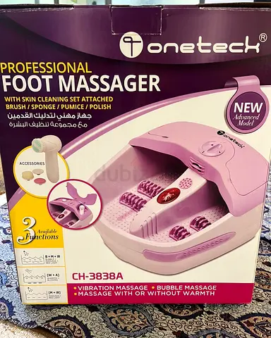 Oneteck Professional Foot Massager CH-3838A – with Cleaning Set (Pink)