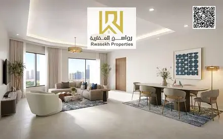 شقة غرفتين وصالة للبيع في أبراج عجمان بيرل الراشدية 1 بموقع مركزي مميز
