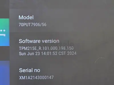 Philips 70 70PUT7906 4K Smart Android LED TV - With Backlight Problem