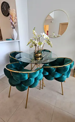 4x Dining Chairs + Dining Table Set